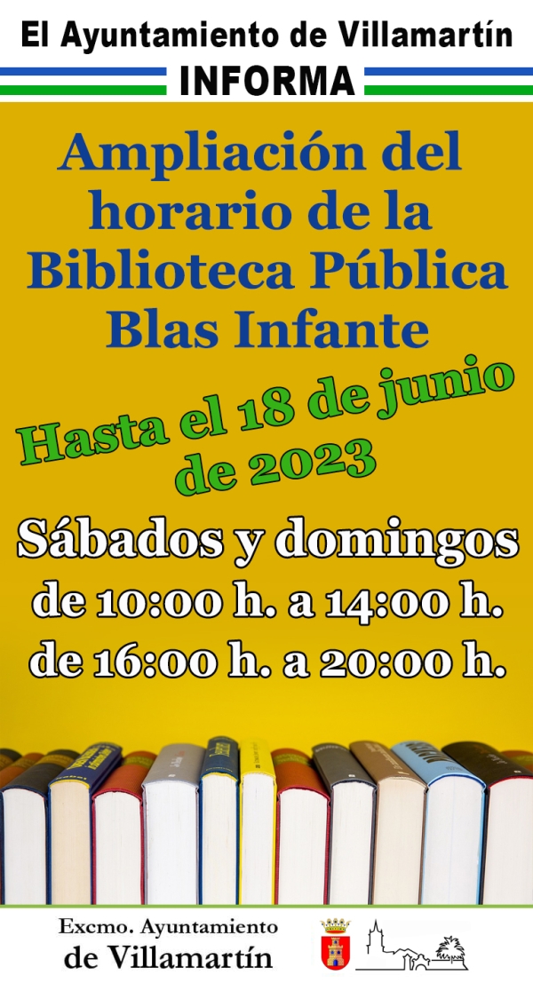 Ampliación del horario de la Biblioteca Municipal