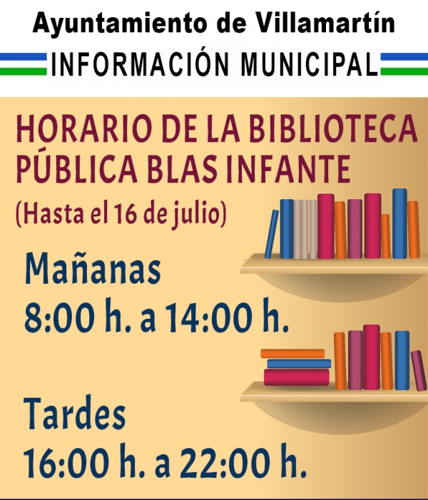 Nuevo horario de la Biblioteca