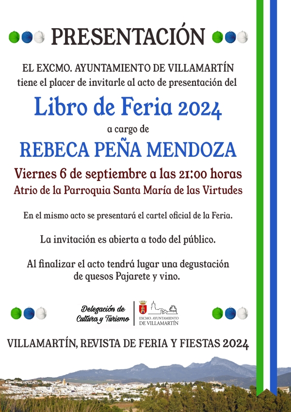 Rebeca Peña, presentadora de la centenaria Revista Feria y Fiestas de Villamartín