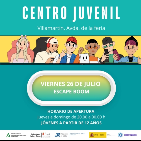 Este viernes 26, Escape room y juegos de rompecabezas en el Centro Juvenil