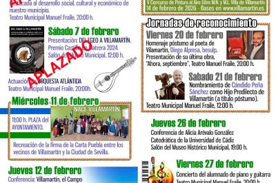 Se aplazan los primeros actos de las Jornadas Fundacionales 2026